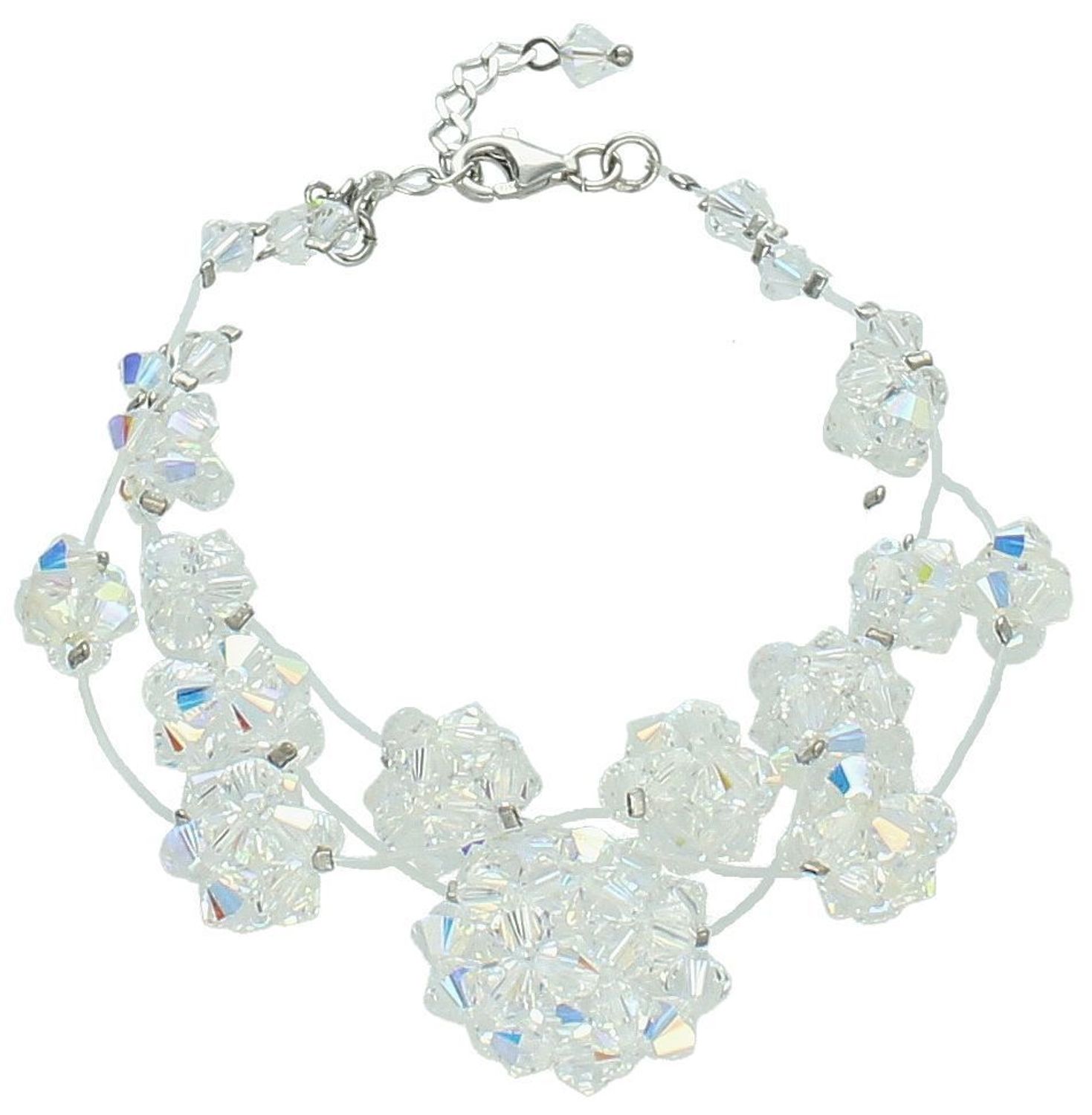 Bransoletka damska Ślubna z kryształkami Swarovski BR 388-1. Biżuteria na ślub. Delikatna bransoletka ślubna. Ślubna biżuteria z perełkami. Bransoletka na prezent.1.jpg